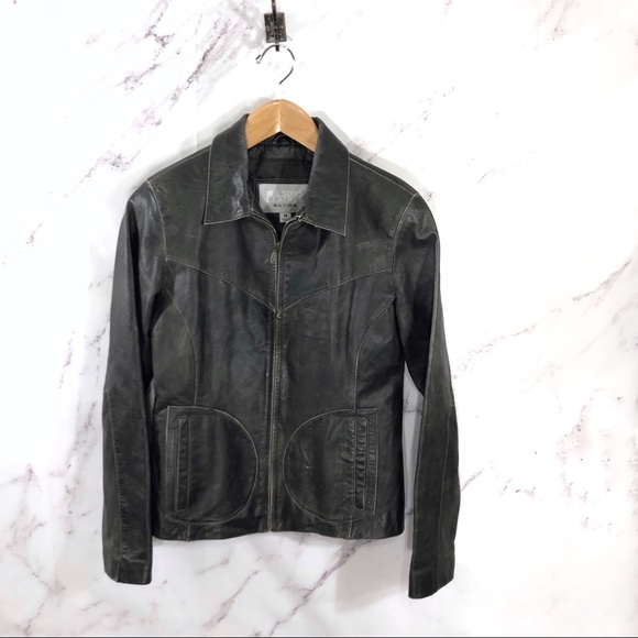 wilson distressed leather jacket